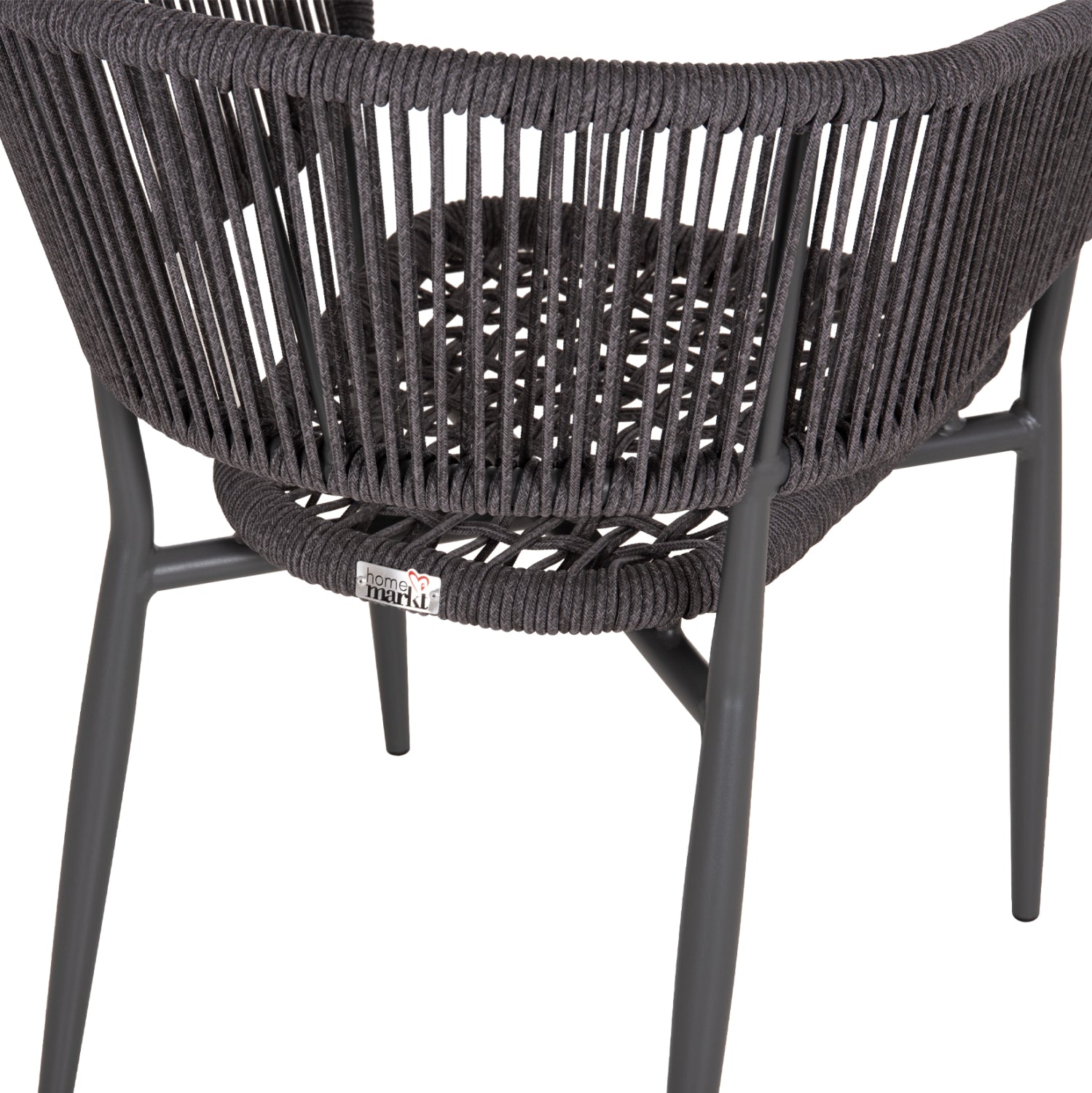 ΠΟΛΥΘΡΟΝΑ ΑΛΟΥΜΙΝΙΟΥ EULO HM5783.21 ΓΚΡΙ-ΤWISTED RATTAN ΓΚΡΙ 57x63x77Υεκ. - Pakobazaar