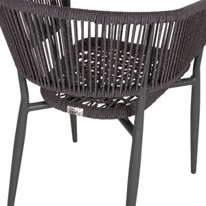 ΠΟΛΥΘΡΟΝΑ ΑΛΟΥΜΙΝΙΟΥ EULO HM5783.21 ΓΚΡΙ-ΤWISTED RATTAN ΓΚΡΙ 57x63x77Υεκ. - Pakobazaar