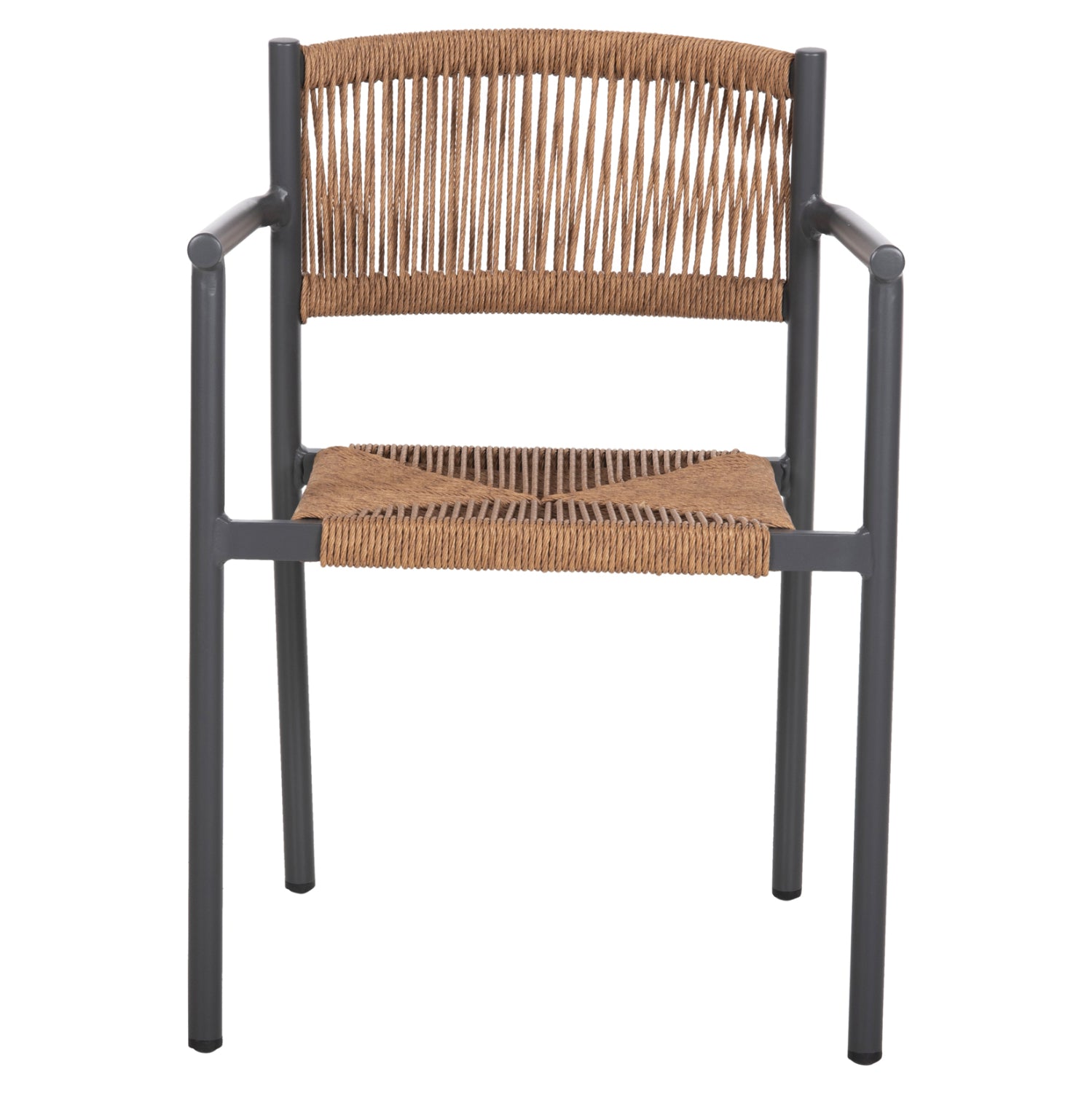 ΠΟΛΥΘΡΟΝΑ ΑΛΟΥΜΙΝΙΟΥ STER HM5786.12 ΑΝΘΡΑΚΙ-ΣΥΝΘ.RATTAN ΜΠΕΖ 55,5x53x78Υεκ. - Pakobazaar