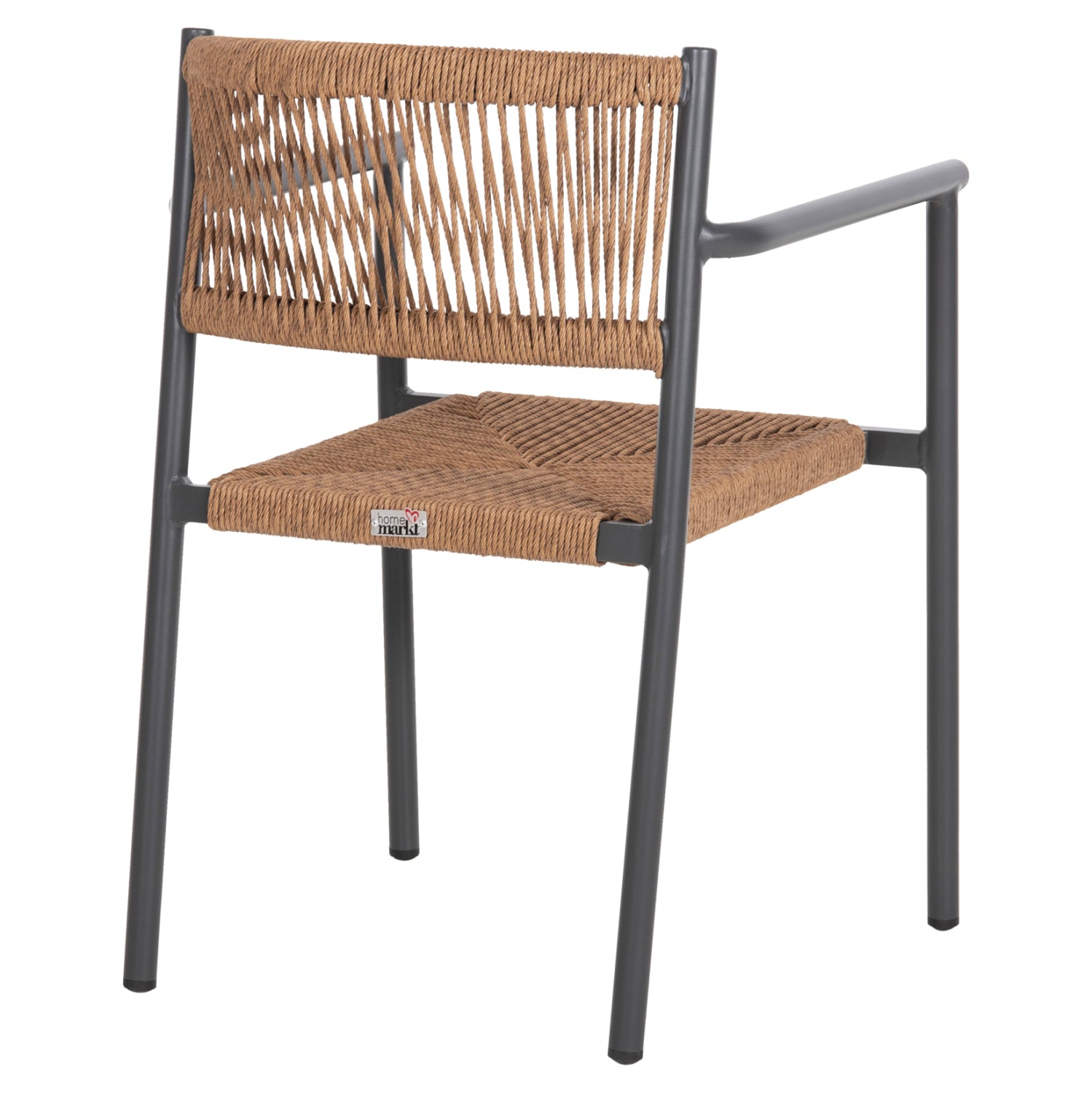 ΠΟΛΥΘΡΟΝΑ ΑΛΟΥΜΙΝΙΟΥ STER HM5786.12 ΑΝΘΡΑΚΙ-ΣΥΝΘ.RATTAN ΜΠΕΖ 55,5x53x78Υεκ. - Pakobazaar