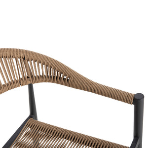 ΠΟΛΥΘΡΟΝΑ ΑΛΟΥΜΙΝΙΟΥ GRET HM5854.02 ΑΝΘΡΑΚΙ PΕ RATTAN ΜΠΕΖ 56x55,5x78Υ εκ. - Pakobazaar
