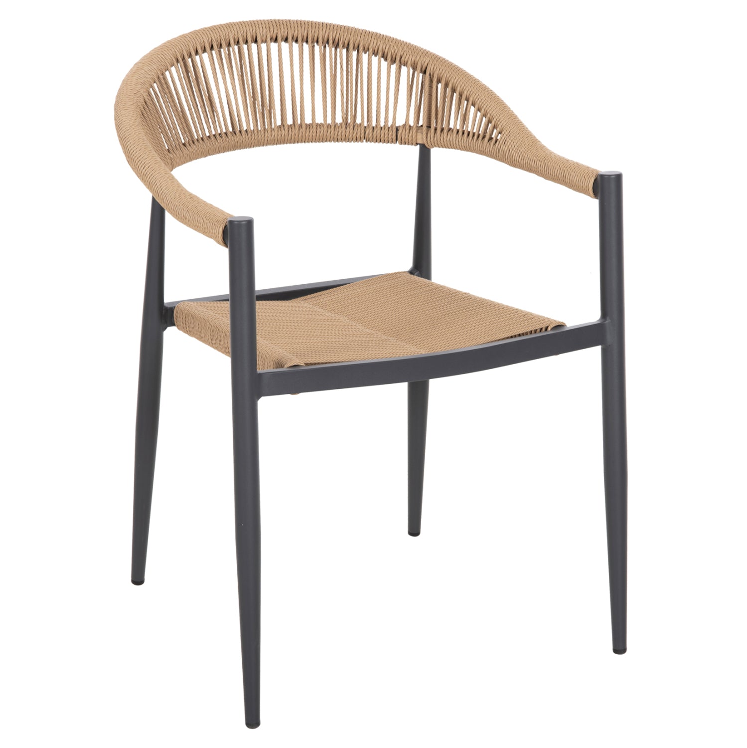 ΠΟΛΥΘΡΟΝΑ ΑΛΟΥΜΙΝΙΟΥ GRET HM5854.02 ΑΝΘΡΑΚΙ PΕ RATTAN ΜΠΕΖ 56x55,5x78Υ εκ. - Pakobazaar