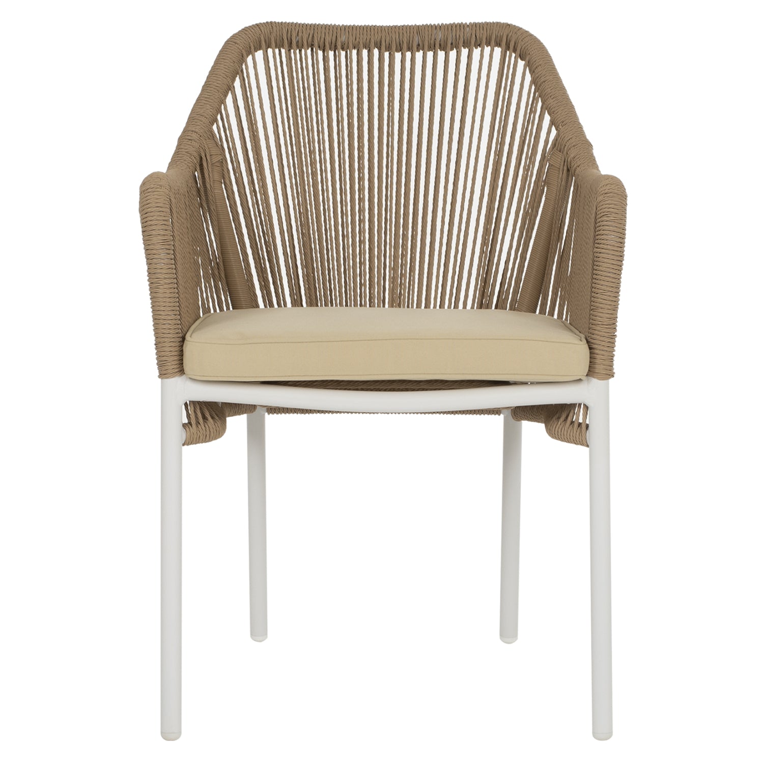 ΠΟΛΥΘΡΟΝΑ ΑΛΟΥΜΙΝΙΟΥ LOKKI HM5855.01 ΛΕΥΚΟ ΜΕ ΣΧΟΙΝΙ WICKER PE ΜΠΕΖ 56x66x82Υ εκ. - Pakobazaar