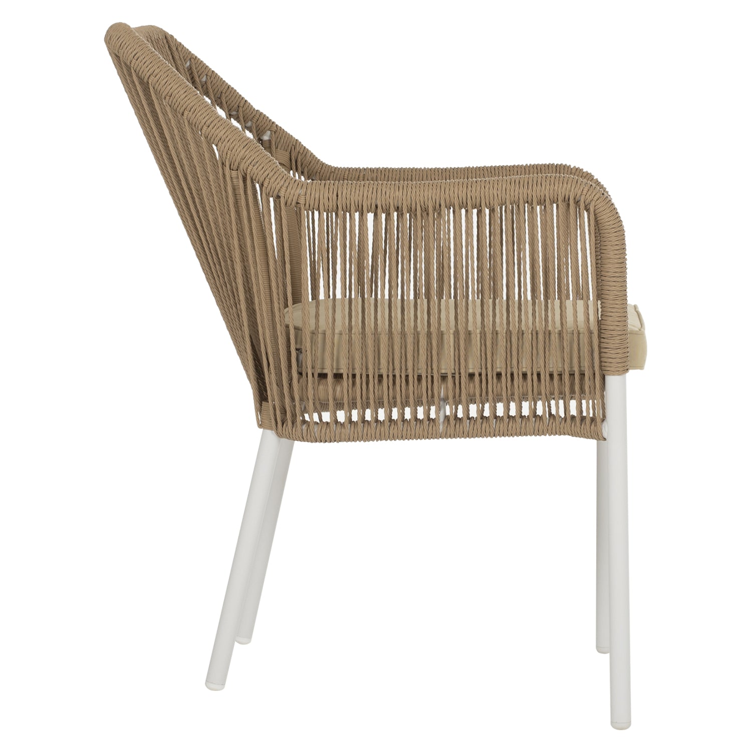 ΠΟΛΥΘΡΟΝΑ ΑΛΟΥΜΙΝΙΟΥ LOKKI HM5855.01 ΛΕΥΚΟ ΜΕ ΣΧΟΙΝΙ WICKER PE ΜΠΕΖ 56x66x82Υ εκ. - Pakobazaar