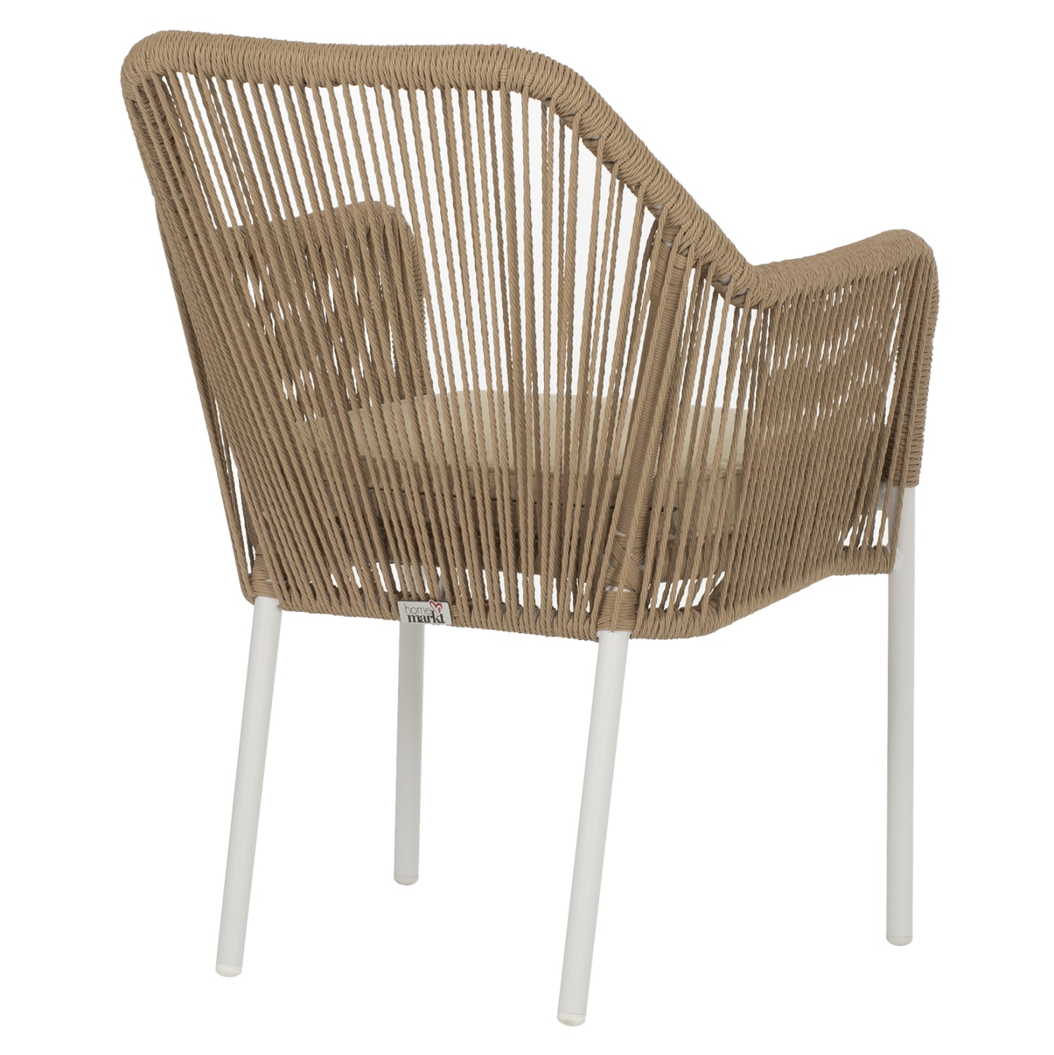 ΠΟΛΥΘΡΟΝΑ ΑΛΟΥΜΙΝΙΟΥ LOKKI HM5855.01 ΛΕΥΚΟ ΜΕ ΣΧΟΙΝΙ WICKER PE ΜΠΕΖ 56x66x82Υ εκ. - Pakobazaar