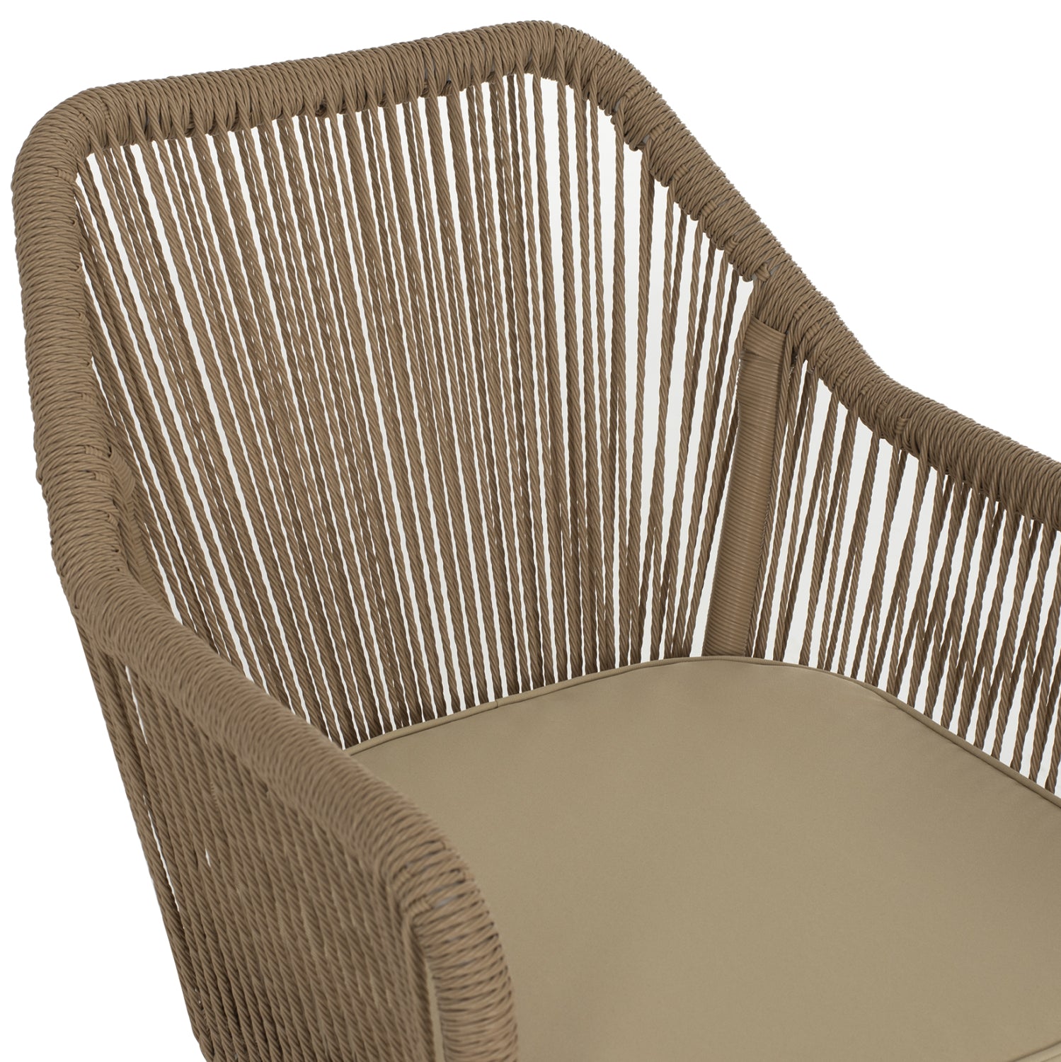 ΠΟΛΥΘΡΟΝΑ ΑΛΟΥΜΙΝΙΟΥ LOKKI HM5855.01 ΛΕΥΚΟ ΜΕ ΣΧΟΙΝΙ WICKER PE ΜΠΕΖ 56x66x82Υ εκ. - Pakobazaar