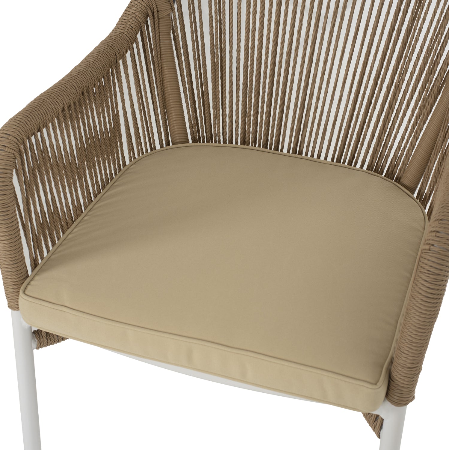 ΠΟΛΥΘΡΟΝΑ ΑΛΟΥΜΙΝΙΟΥ LOKKI HM5855.01 ΛΕΥΚΟ ΜΕ ΣΧΟΙΝΙ WICKER PE ΜΠΕΖ 56x66x82Υ εκ. - Pakobazaar