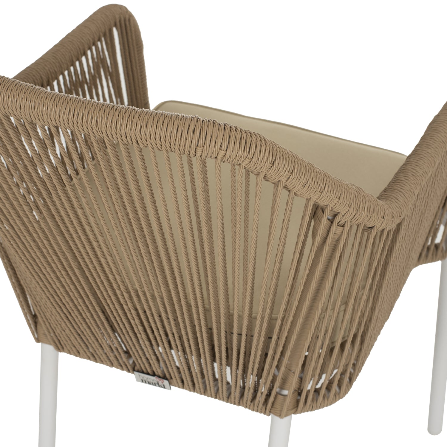 ΠΟΛΥΘΡΟΝΑ ΑΛΟΥΜΙΝΙΟΥ LOKKI HM5855.01 ΛΕΥΚΟ ΜΕ ΣΧΟΙΝΙ WICKER PE ΜΠΕΖ 56x66x82Υ εκ. - Pakobazaar