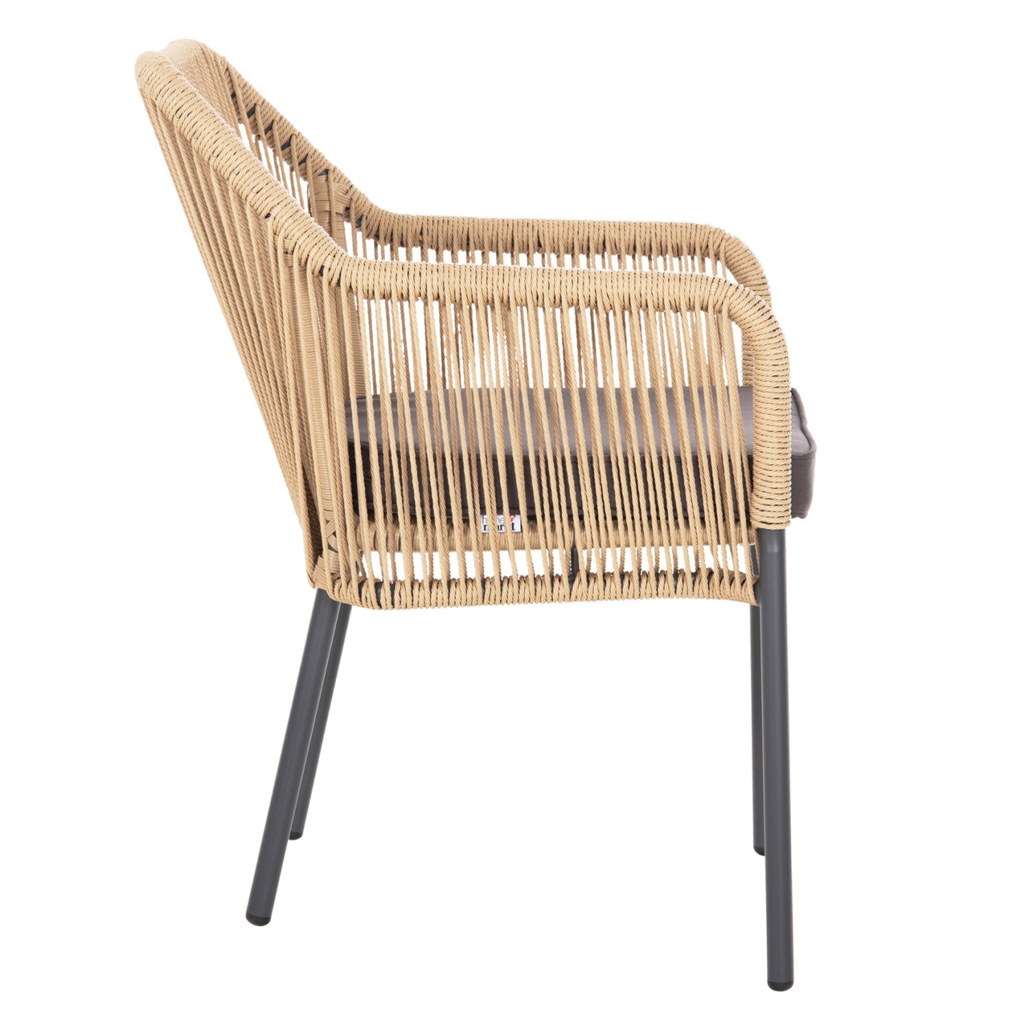 ΠΟΛΥΘΡΟΝΑ ΑΛΟΥΜΙΝΙΟΥ LOKKI HM5855.02 ΑΝΘΡΑΚΙ ΜΕ ΣΧΟΙΝΙ WICKER PE 56x66x82Υ εκ. - Pakobazaar