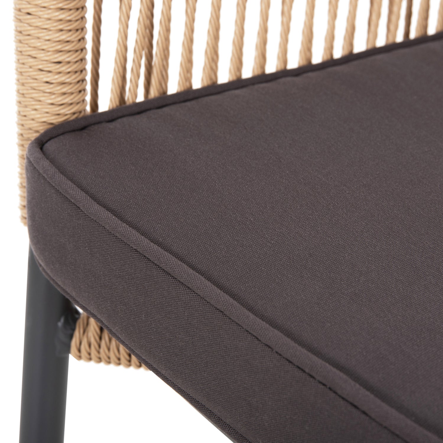 ΠΟΛΥΘΡΟΝΑ ΑΛΟΥΜΙΝΙΟΥ LOKKI HM5855.02 ΑΝΘΡΑΚΙ ΜΕ ΣΧΟΙΝΙ WICKER PE 56x66x82Υ εκ. - Pakobazaar