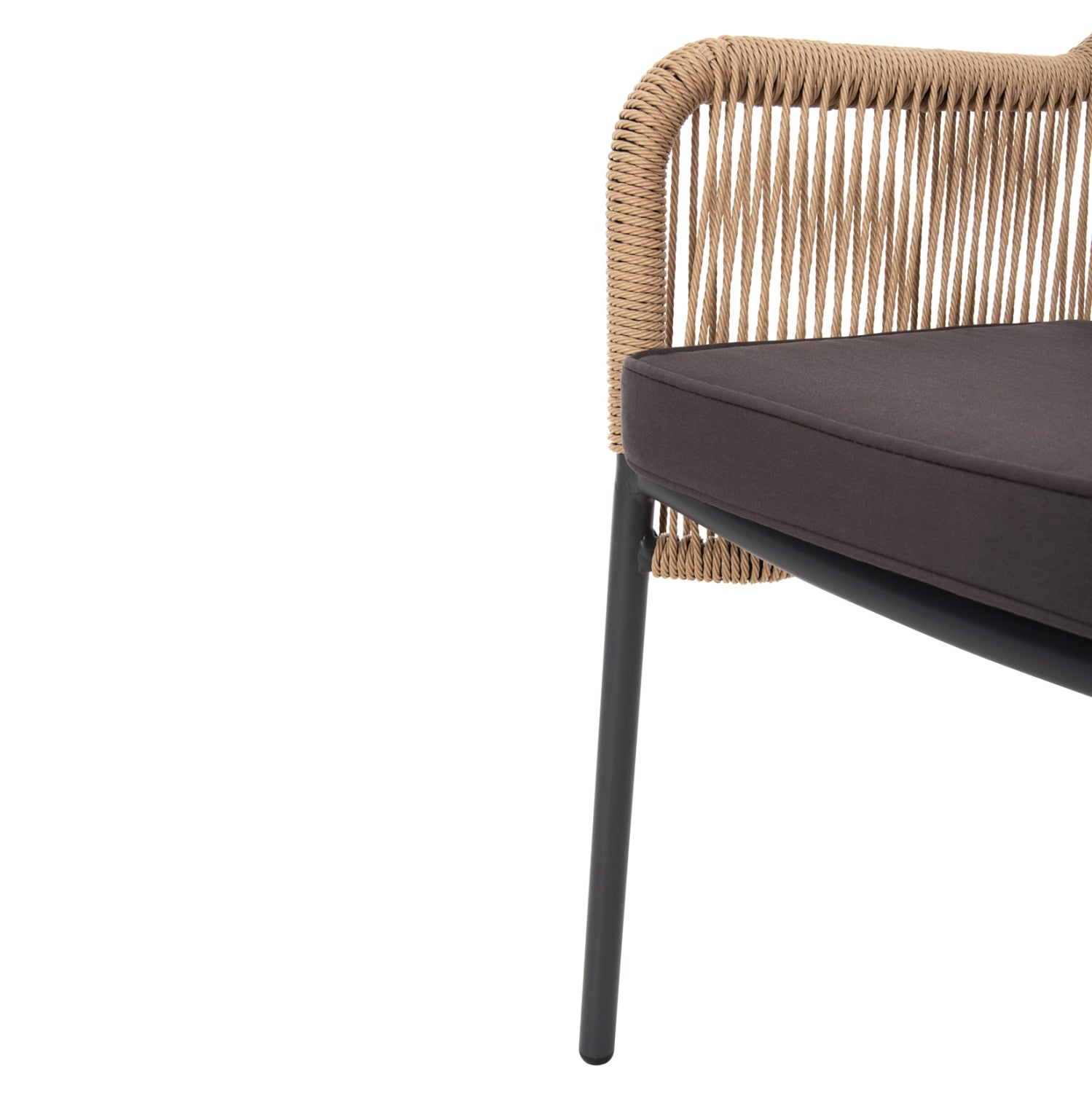 ΠΟΛΥΘΡΟΝΑ ΑΛΟΥΜΙΝΙΟΥ LOKKI HM5855.02 ΑΝΘΡΑΚΙ ΜΕ ΣΧΟΙΝΙ WICKER PE 56x66x82Υ εκ. - Pakobazaar