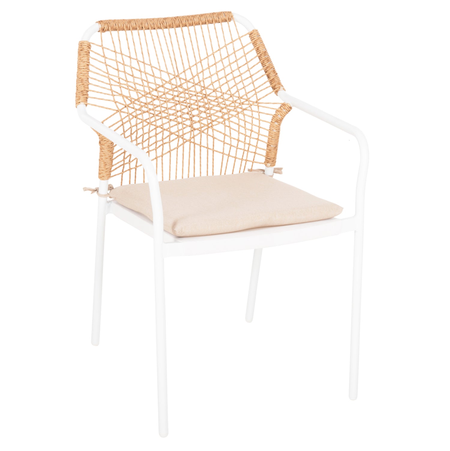 ΠΟΛΥΘΡΟΝΑ ΑΛΟΥΜΙΝΙΟΥ TROTTER HM5865.12 ΛΕΥΚΟΣ ΣΚΕΛΕΤΟΣ ΜΕ WICKER ΜΠΕΖ & ΕΚΡΟΥ ΜΑΞΙΛΑΡΙ - Pakobazaar