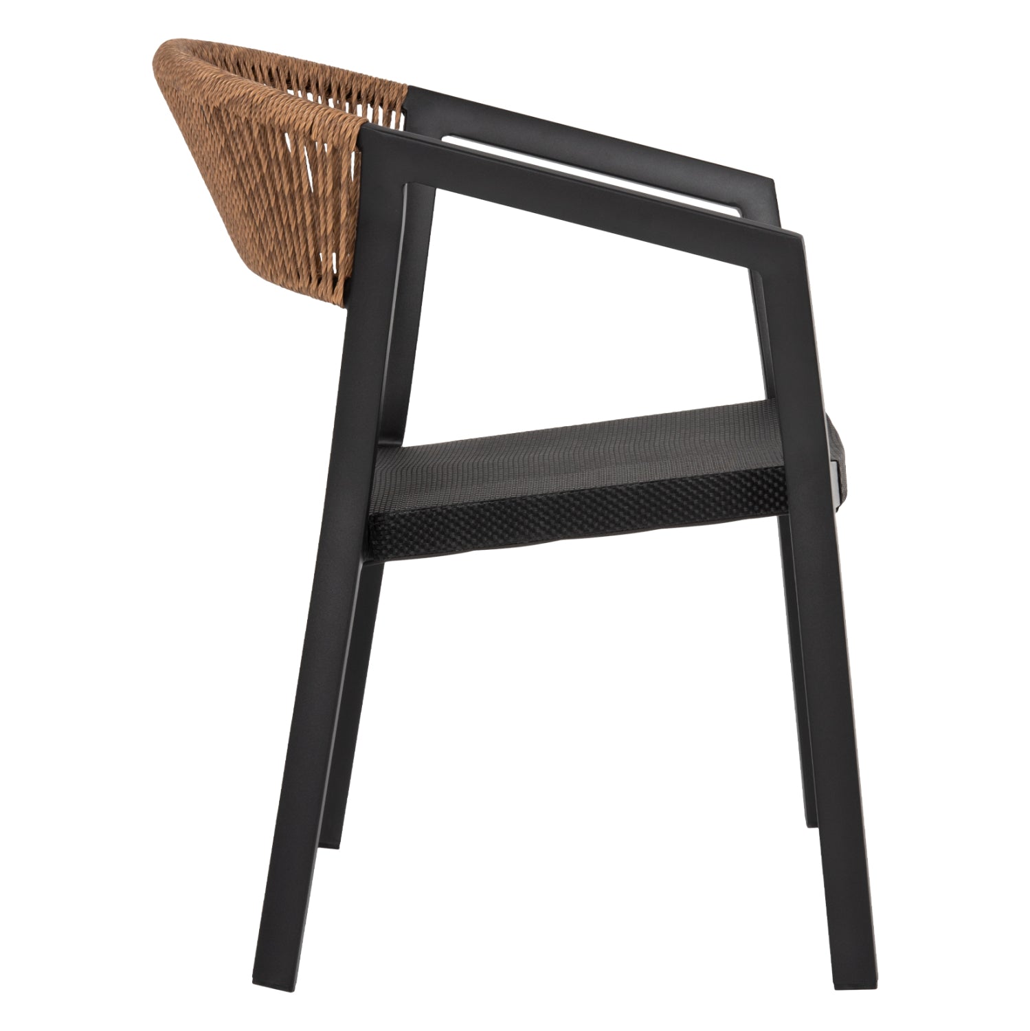 ΠΟΛΥΘΡΟΝΑ ΑΛΟΥΜΙΝΙΟΥ MIRI HM5891.05 ΜΑΥΡΟΣ ΣΚΕΛΕΤΟΣ&TEXTLINE-ΜΠΕΖ RATTAN 57,5x59x81,5Yεκ. - Pakobazaar