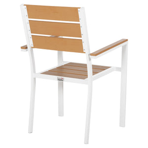 ΠΟΛΥΘΡΟΝΑ ΑΛΟΥΜΙΝΙΟΥ SAGA HM5981.01 ΛΕΥΚΗ-POLYWOOD ΣΕ ΦΥΣΙΚΟ 55x55x86Υεκ. - Pakobazaar