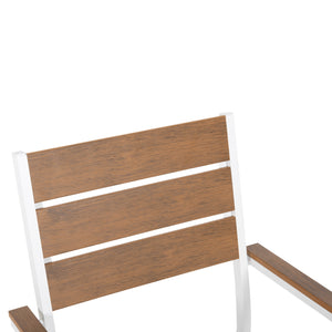 ΠΟΛΥΘΡΟΝΑ ΑΛΟΥΜΙΝΙΟΥ SAGA HM5981.01 ΛΕΥΚΗ-POLYWOOD ΣΕ ΦΥΣΙΚΟ 55x55x86Υεκ. - Pakobazaar