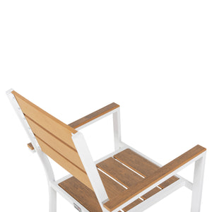 ΠΟΛΥΘΡΟΝΑ ΑΛΟΥΜΙΝΙΟΥ SAGA HM5981.01 ΛΕΥΚΗ-POLYWOOD ΣΕ ΦΥΣΙΚΟ 55x55x86Υεκ. - Pakobazaar