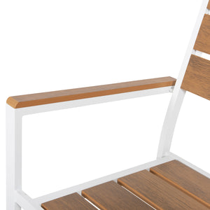 ΠΟΛΥΘΡΟΝΑ ΑΛΟΥΜΙΝΙΟΥ SAGA HM5981.01 ΛΕΥΚΗ-POLYWOOD ΣΕ ΦΥΣΙΚΟ 55x55x86Υεκ. - Pakobazaar