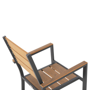 ΠΟΛΥΘΡΟΝΑ ΑΛΟΥΜΙΝΙΟΥ SAGA HM5981.03 ΑΝΘΡΑΚΙ-POLYWOOD ΣΕ ΦΥΣΙΚΟ 55x55x86Υεκ. - Pakobazaar