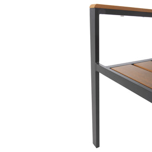 ΠΟΛΥΘΡΟΝΑ ΑΛΟΥΜΙΝΙΟΥ SAGA HM5981.03 ΑΝΘΡΑΚΙ-POLYWOOD ΣΕ ΦΥΣΙΚΟ 55x55x86Υεκ. - Pakobazaar