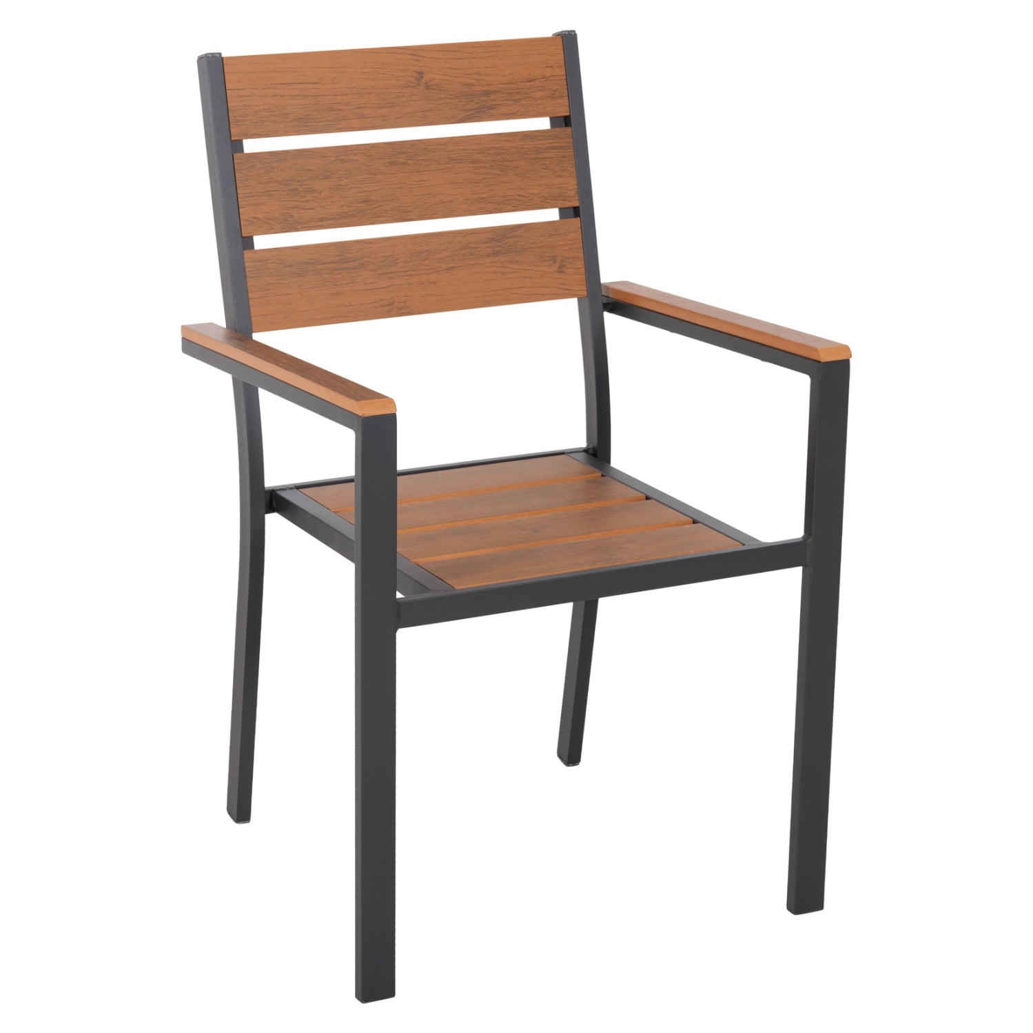 ΠΟΛΥΘΡΟΝΑ ΑΛΟΥΜΙΝΙΟΥ SAGA HM5981.03 ΑΝΘΡΑΚΙ-POLYWOOD ΣΕ ΦΥΣΙΚΟ 55x55x86Υεκ. - Pakobazaar