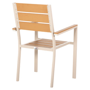 ΠΟΛΥΘΡΟΝΑ ΑΛΟΥΜΙΝΙΟΥ SAGA HM5981.04 ΣΑΜΠΑΝΙ-POLYWOOD ΣΕ ΦΥΣΙΚΟ 55x55x86Υεκ. - Pakobazaar