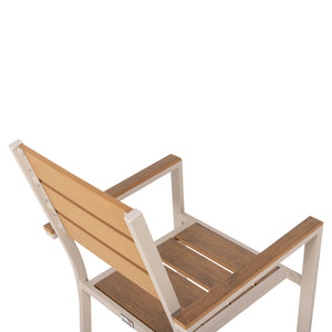 ΠΟΛΥΘΡΟΝΑ ΑΛΟΥΜΙΝΙΟΥ SAGA HM5981.04 ΣΑΜΠΑΝΙ-POLYWOOD ΣΕ ΦΥΣΙΚΟ 55x55x86Υεκ. - Pakobazaar