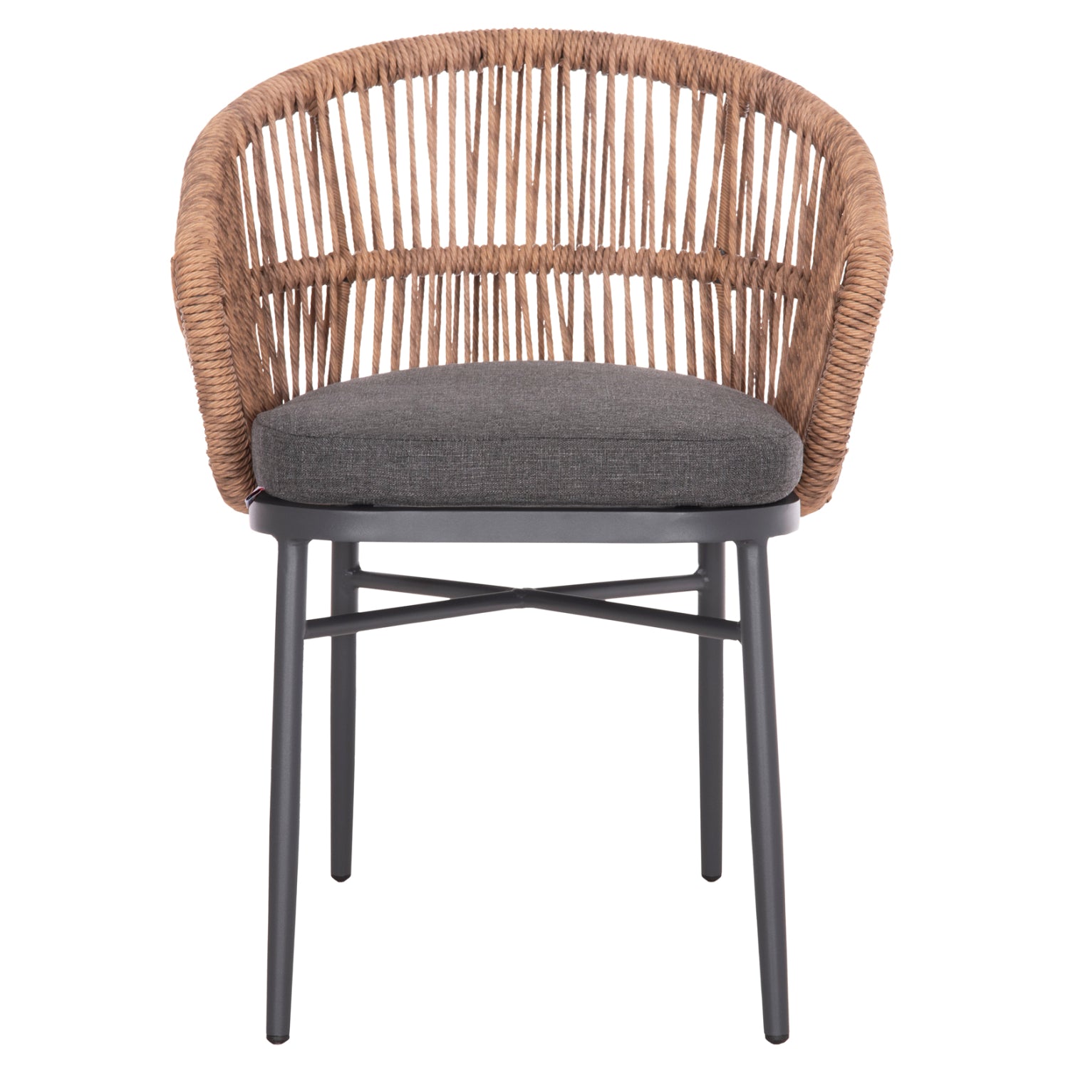 ΠΟΛΥΘΡΟΝΑ ΑΛΟΥΜΙΝΙΟΥ ORIN HM6265.01 ΣΚΟΥΡΟ ΓΚΡΙ- P.E.RATTAN ΣΕ ΦΥΣΙΚΟ 58x61x75Υεκ. - Pakobazaar