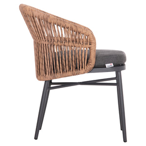 ΠΟΛΥΘΡΟΝΑ ΑΛΟΥΜΙΝΙΟΥ ORIN HM6265.01 ΣΚΟΥΡΟ ΓΚΡΙ- P.E.RATTAN ΣΕ ΦΥΣΙΚΟ 58x61x75Υεκ. - Pakobazaar