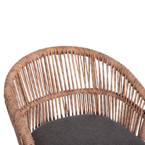 ΠΟΛΥΘΡΟΝΑ ΑΛΟΥΜΙΝΙΟΥ ORIN HM6265.01 ΣΚΟΥΡΟ ΓΚΡΙ- P.E.RATTAN ΣΕ ΦΥΣΙΚΟ 58x61x75Υεκ. - Pakobazaar