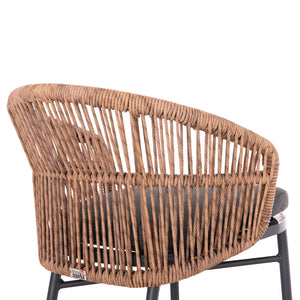 ΠΟΛΥΘΡΟΝΑ ΑΛΟΥΜΙΝΙΟΥ ORIN HM6265.01 ΣΚΟΥΡΟ ΓΚΡΙ- P.E.RATTAN ΣΕ ΦΥΣΙΚΟ 58x61x75Υεκ. - Pakobazaar