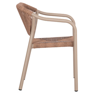 ΠΟΛΥΘΡΟΝΑ ΑΛΟΥΜΙΝΙΟΥ LUCCI HM6266.02 MOKA ΣΚΕΛΕΤΟΣ-P.E.RATTAN ΦΥΣΙΚΟ 58x56x79Υεκ - Pakobazaar