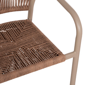 ΠΟΛΥΘΡΟΝΑ ΑΛΟΥΜΙΝΙΟΥ LUCCI HM6266.02 MOKA ΣΚΕΛΕΤΟΣ-P.E.RATTAN ΦΥΣΙΚΟ 58x56x79Υεκ - Pakobazaar