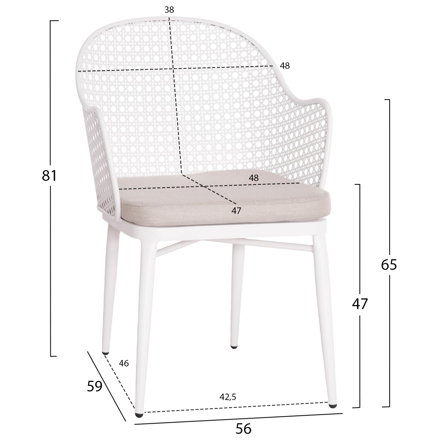 ΠΟΛΥΘΡΟΝΑ ΑΛΟΥΜΙΝΙΟΥ OREGO HM6268.02 ΛΕΥΚΗ-ΜΑΞΙΛΑΡΙ ΑΝΟΙΧΤΟ ΓΚΡΙ 56x59x81Υεκ. - Pakobazaar