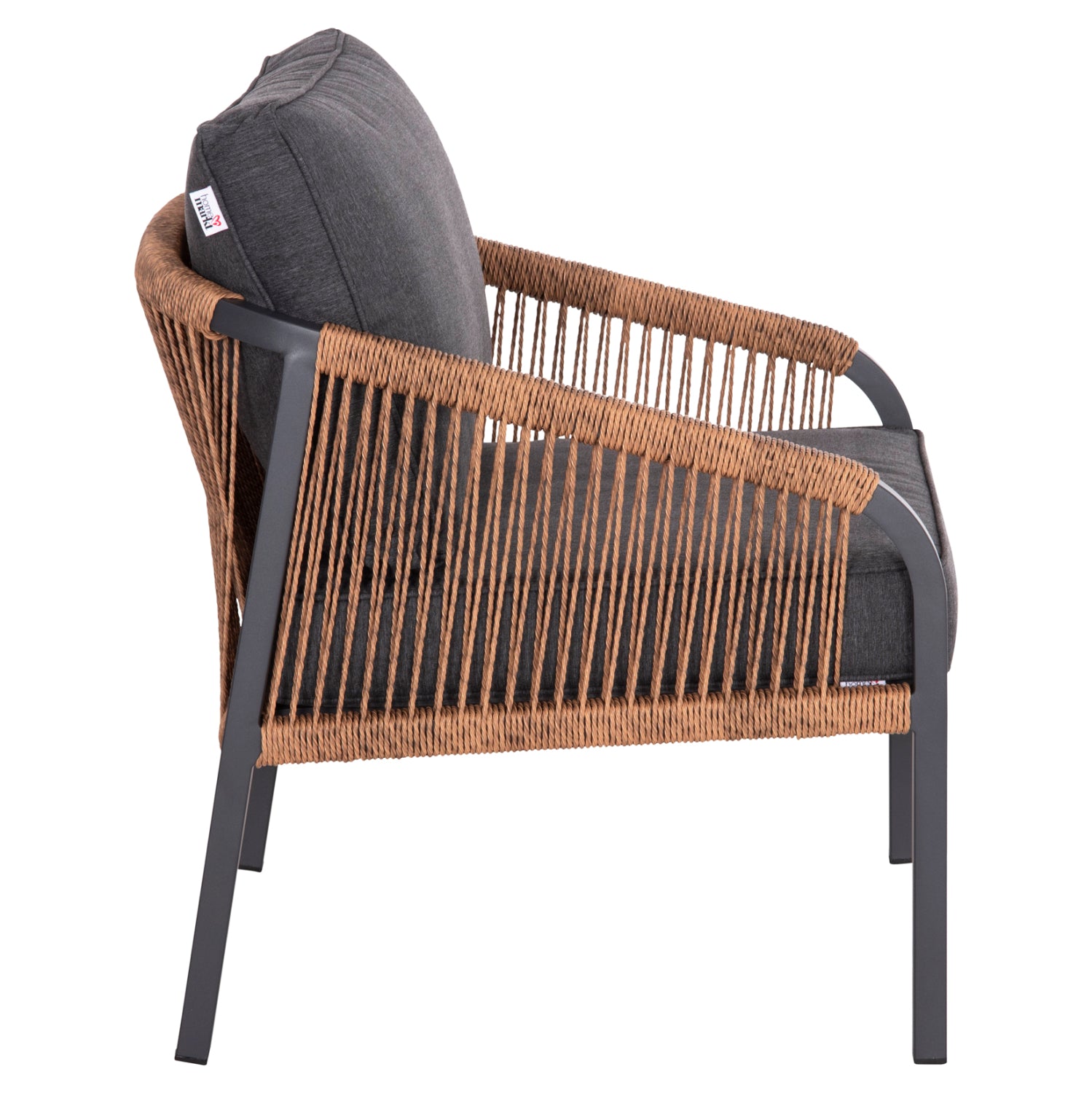 ΠΟΛΥΘΡΟΝΑ ΑΛΟΥΜΙΝΙΟΥ MAYBEL HM6283.01 ΑΝΘΡΑΚΙ ΜΕ ΚΑΦΕ P.E.RATTAN 67x74x72-87Υεκ. - Pakobazaar