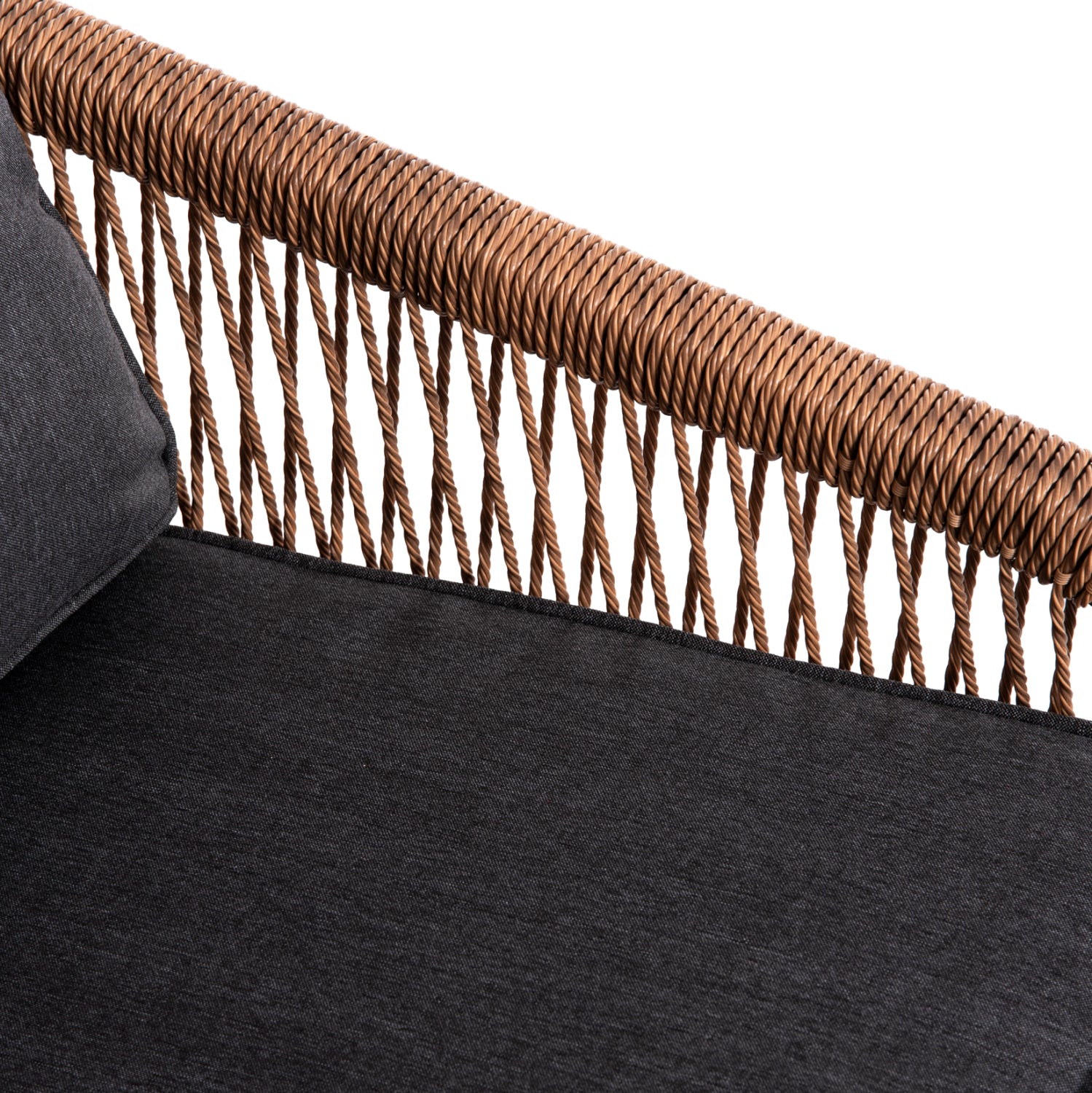 ΠΟΛΥΘΡΟΝΑ ΑΛΟΥΜΙΝΙΟΥ MAYBEL HM6283.01 ΑΝΘΡΑΚΙ ΜΕ ΚΑΦΕ P.E.RATTAN 67x74x72-87Υεκ. - Pakobazaar