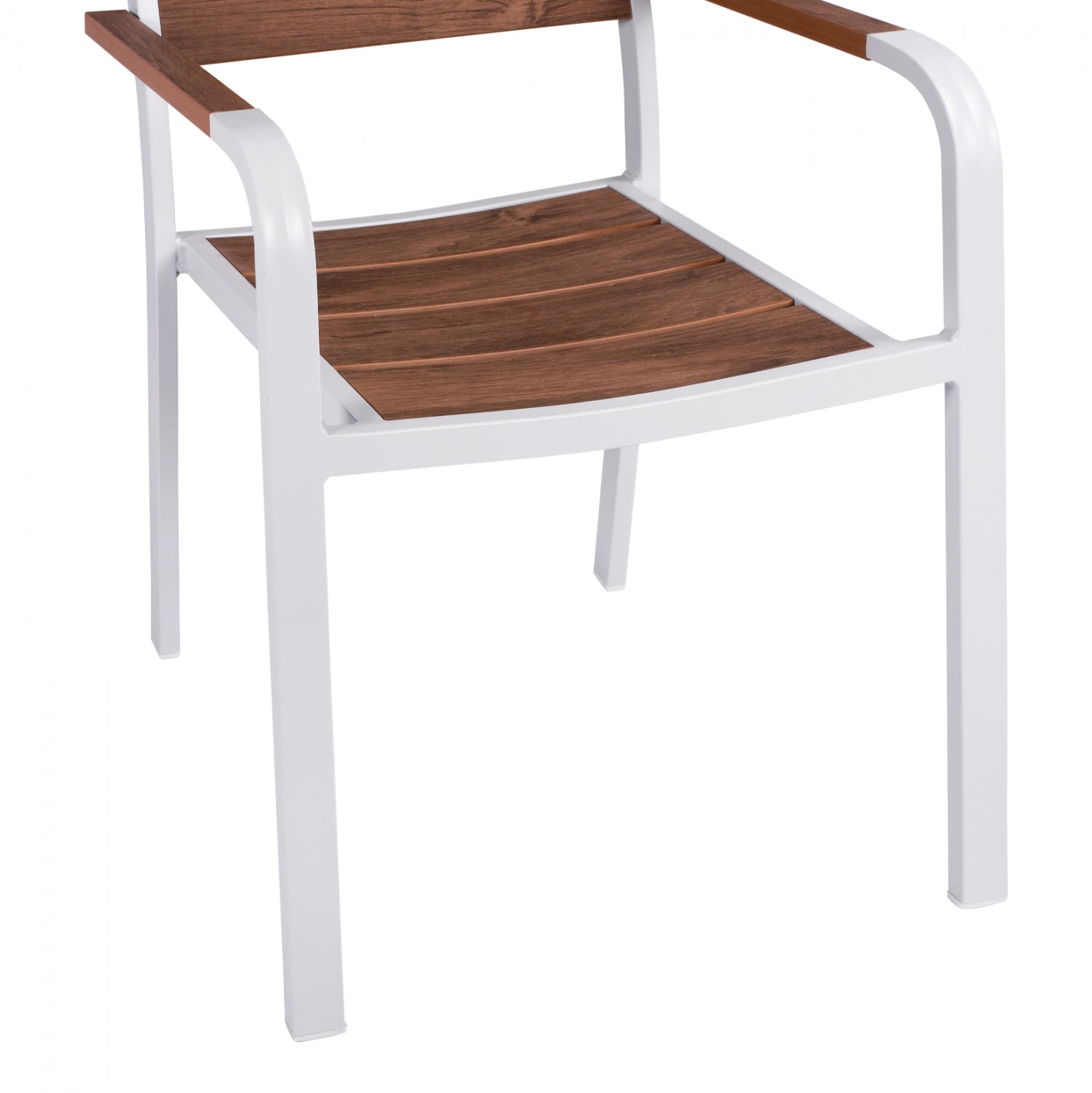 ΠΟΛΥΘΡΟΝΑ ΑΛΟΥΜΙΝΙΟΥ SAGA ΛΕΥΚΗ ΜΕ POLYWOOD HM5127.01 55x56x85Υ εκ. - Pakobazaar