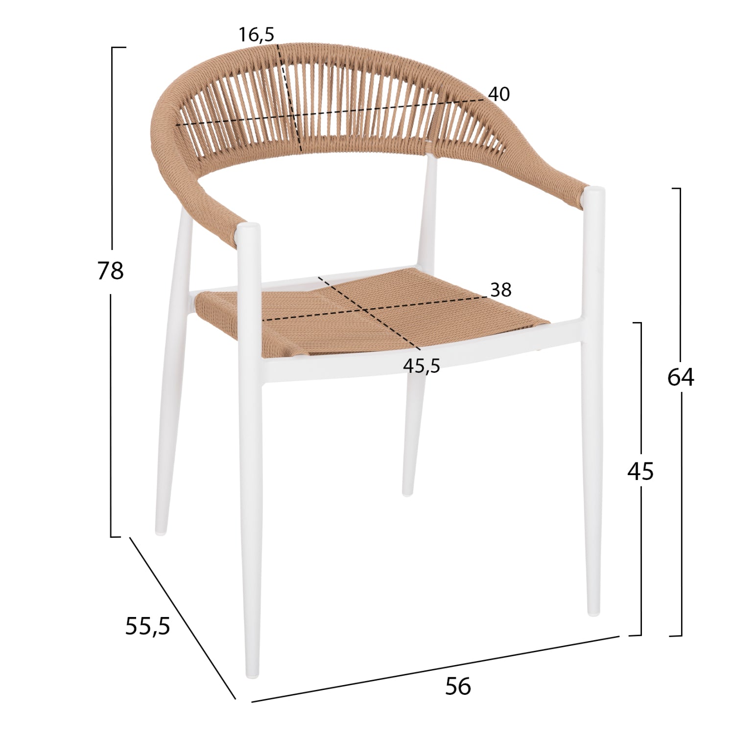 ΠΟΛΥΘΡΟΝΑ ΑΛΟΥΜΙΝΙΟΥ GRET HM5854.01 ΛΕΥΚΗ PE RATTAN ΜΠΕΖ 56x55,5x78Υεκ. - Pakobazaar