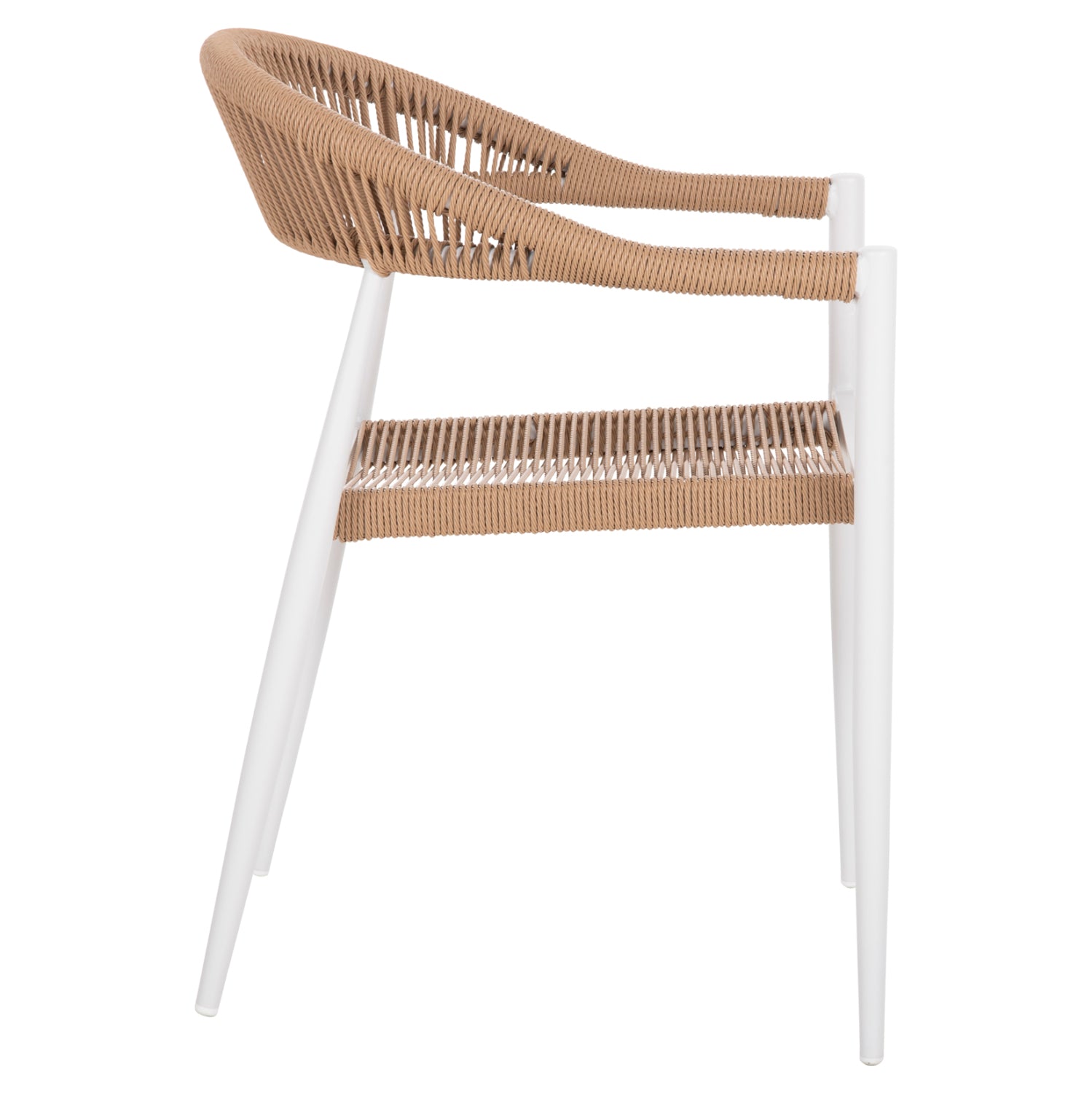 ΠΟΛΥΘΡΟΝΑ ΑΛΟΥΜΙΝΙΟΥ GRET HM5854.01 ΛΕΥΚΗ PE RATTAN ΜΠΕΖ 56x55,5x78Υεκ. - Pakobazaar