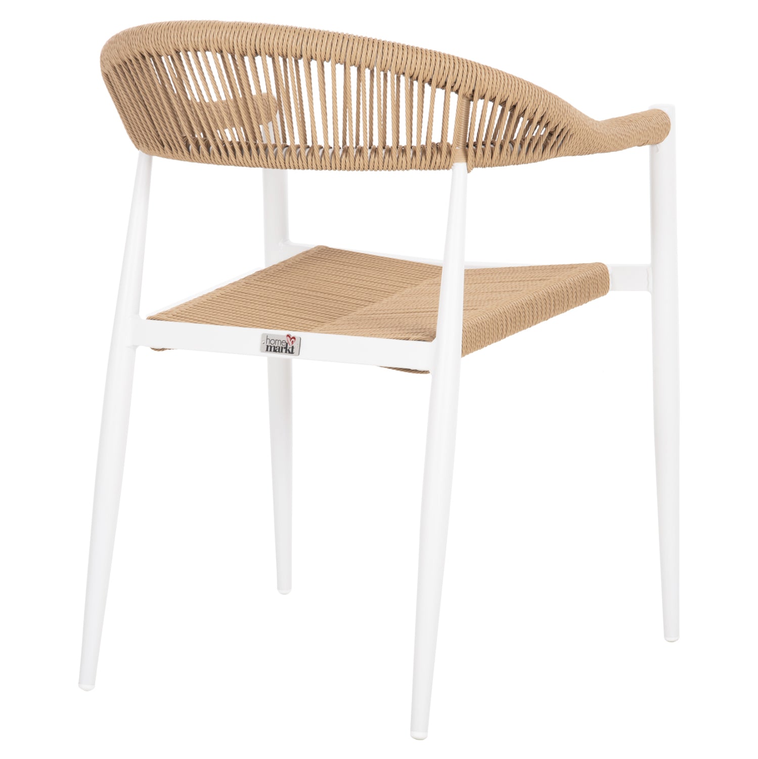 ΠΟΛΥΘΡΟΝΑ ΑΛΟΥΜΙΝΙΟΥ GRET HM5854.01 ΛΕΥΚΗ PE RATTAN ΜΠΕΖ 56x55,5x78Υεκ. - Pakobazaar