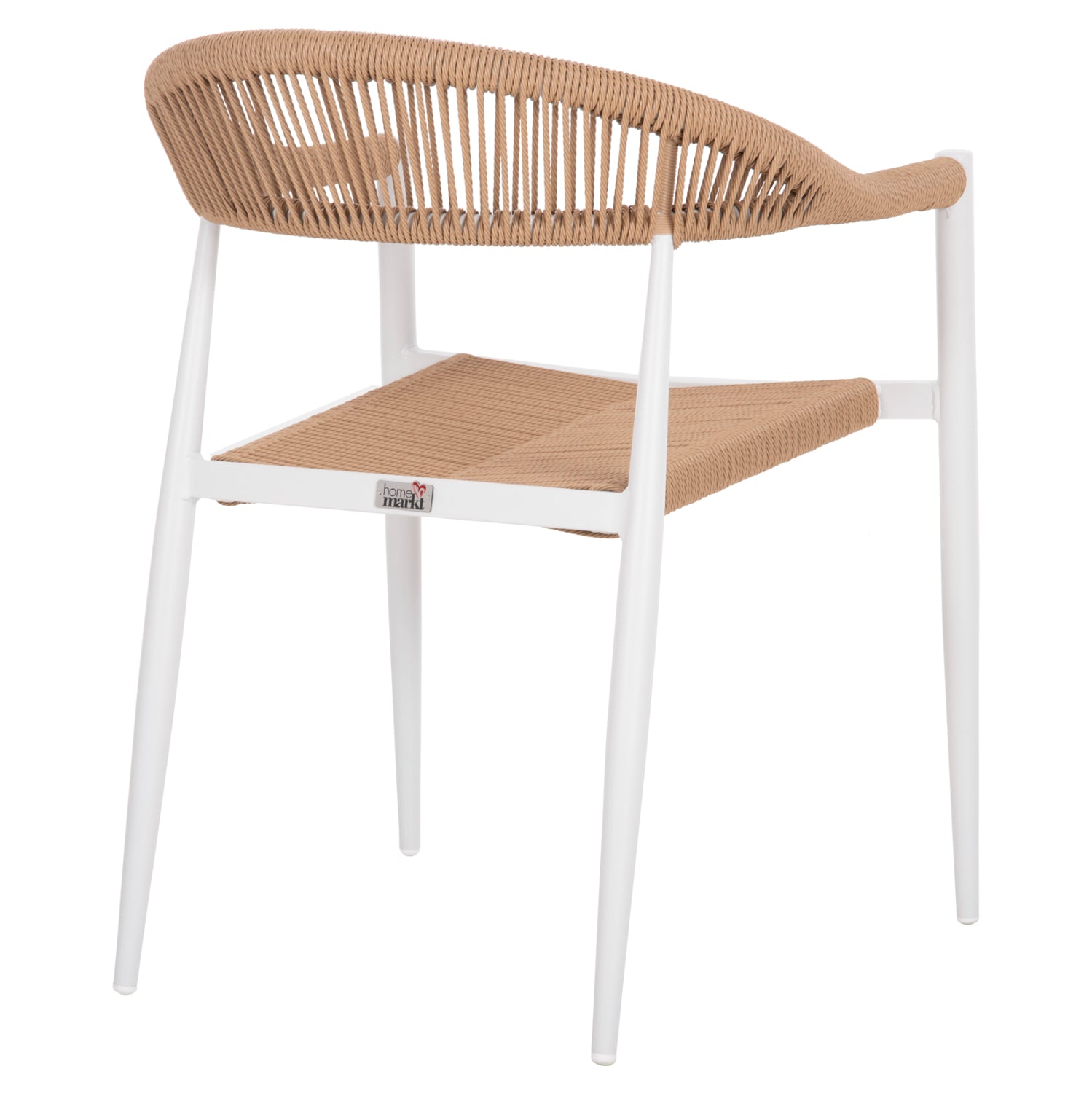 ΠΟΛΥΘΡΟΝΑ ΑΛΟΥΜΙΝΙΟΥ GRET HM5854.01 ΛΕΥΚΗ PE RATTAN ΜΠΕΖ 56x55,5x78Υεκ. - Pakobazaar