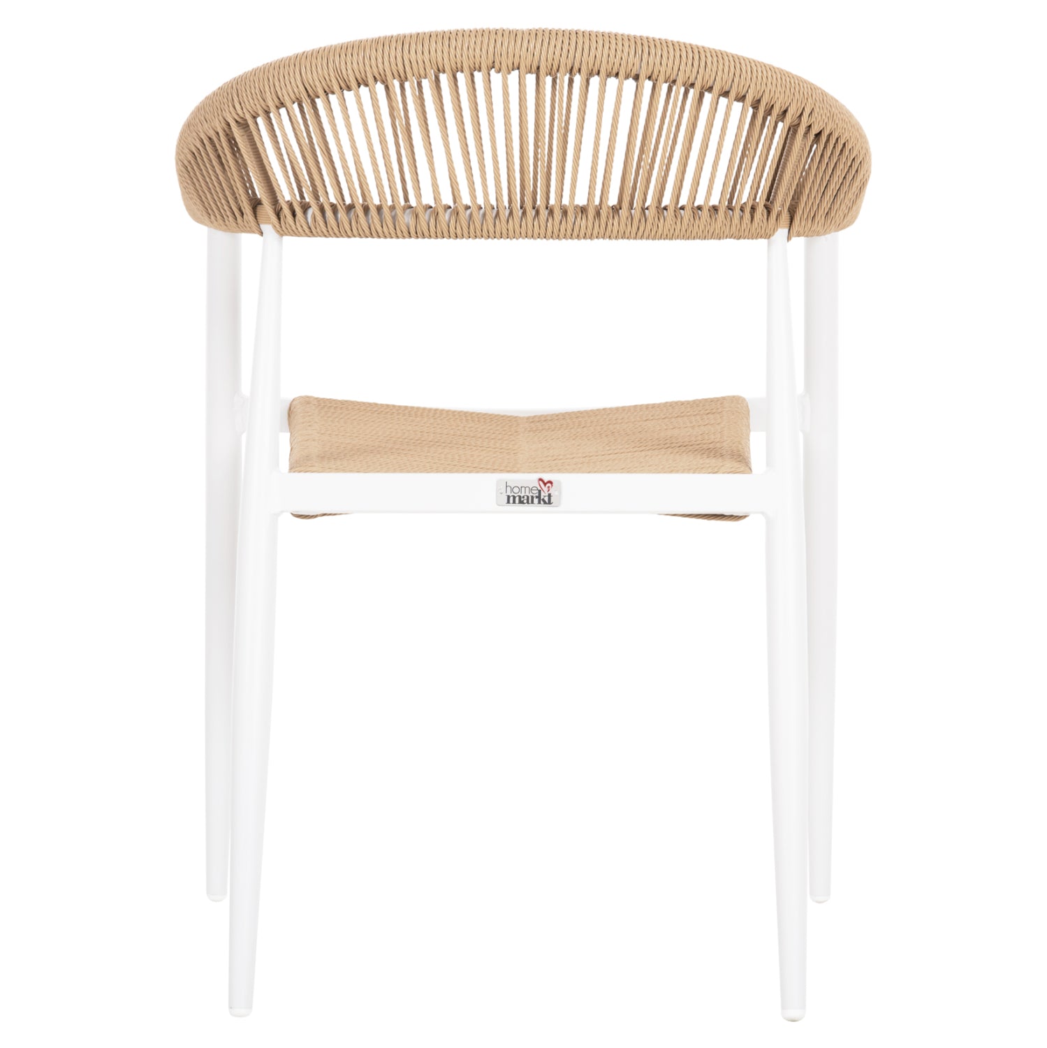 ΠΟΛΥΘΡΟΝΑ ΑΛΟΥΜΙΝΙΟΥ GRET HM5854.01 ΛΕΥΚΗ PE RATTAN ΜΠΕΖ 56x55,5x78Υεκ. - Pakobazaar