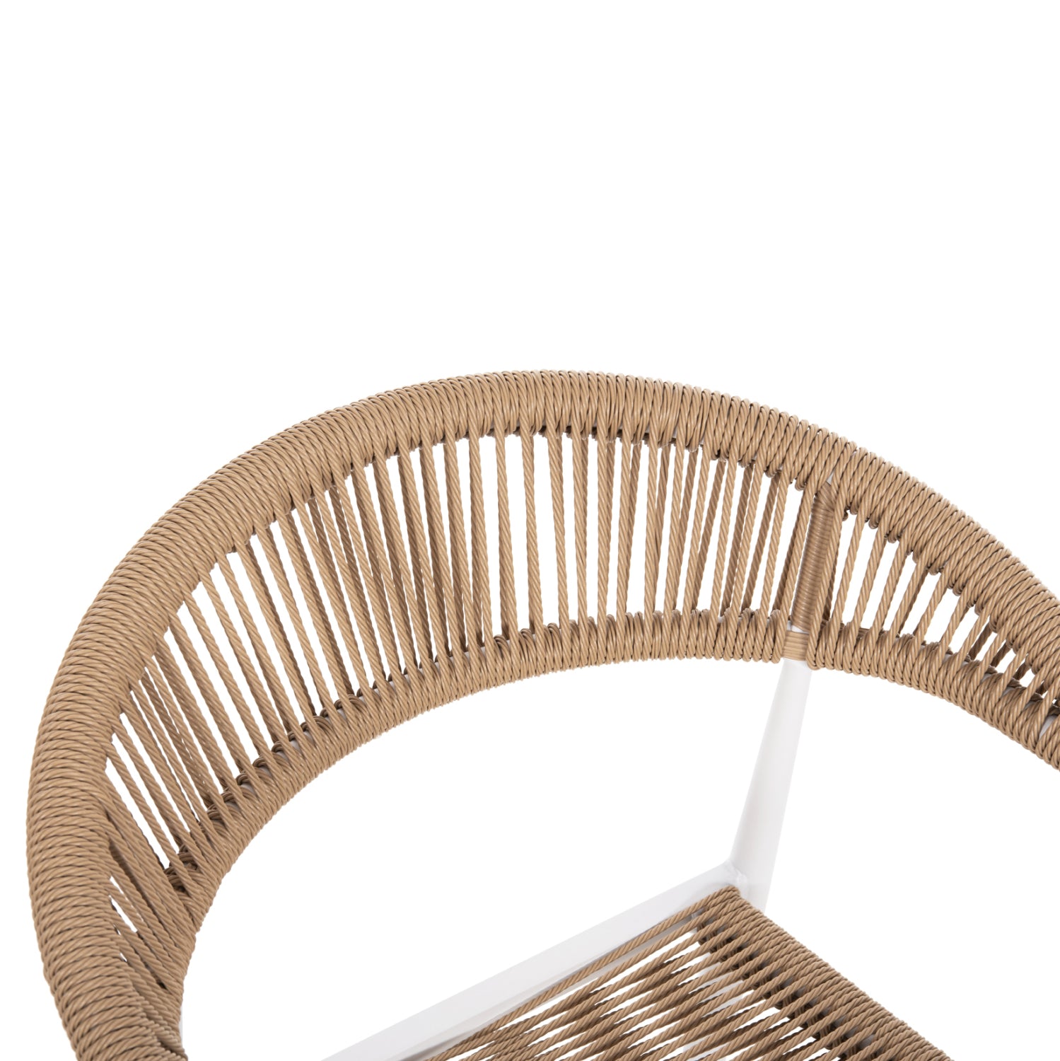 ΠΟΛΥΘΡΟΝΑ ΑΛΟΥΜΙΝΙΟΥ GRET HM5854.01 ΛΕΥΚΗ PE RATTAN ΜΠΕΖ 56x55,5x78Υεκ. - Pakobazaar