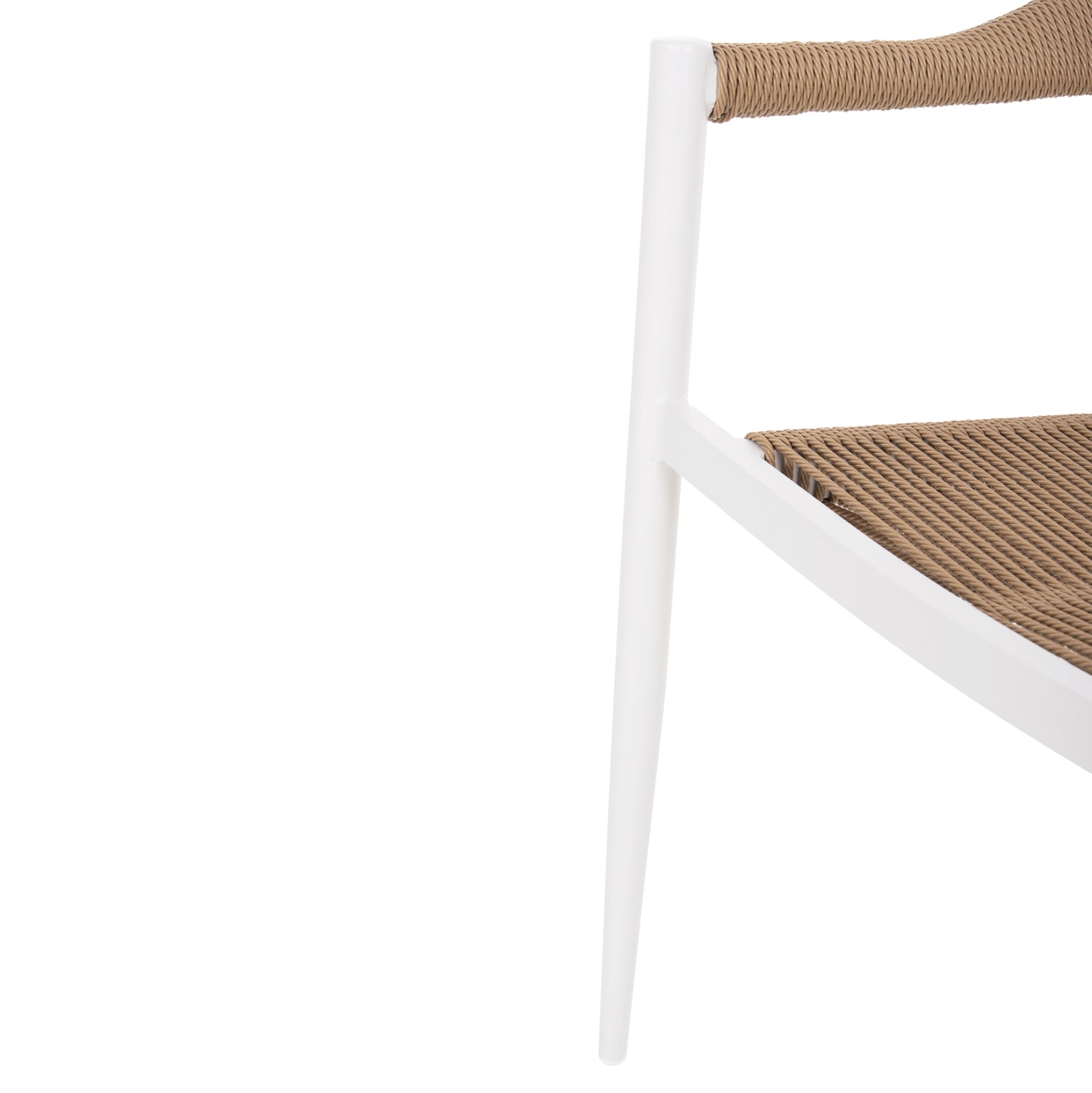 ΠΟΛΥΘΡΟΝΑ ΑΛΟΥΜΙΝΙΟΥ GRET HM5854.01 ΛΕΥΚΗ PE RATTAN ΜΠΕΖ 56x55,5x78Υεκ. - Pakobazaar