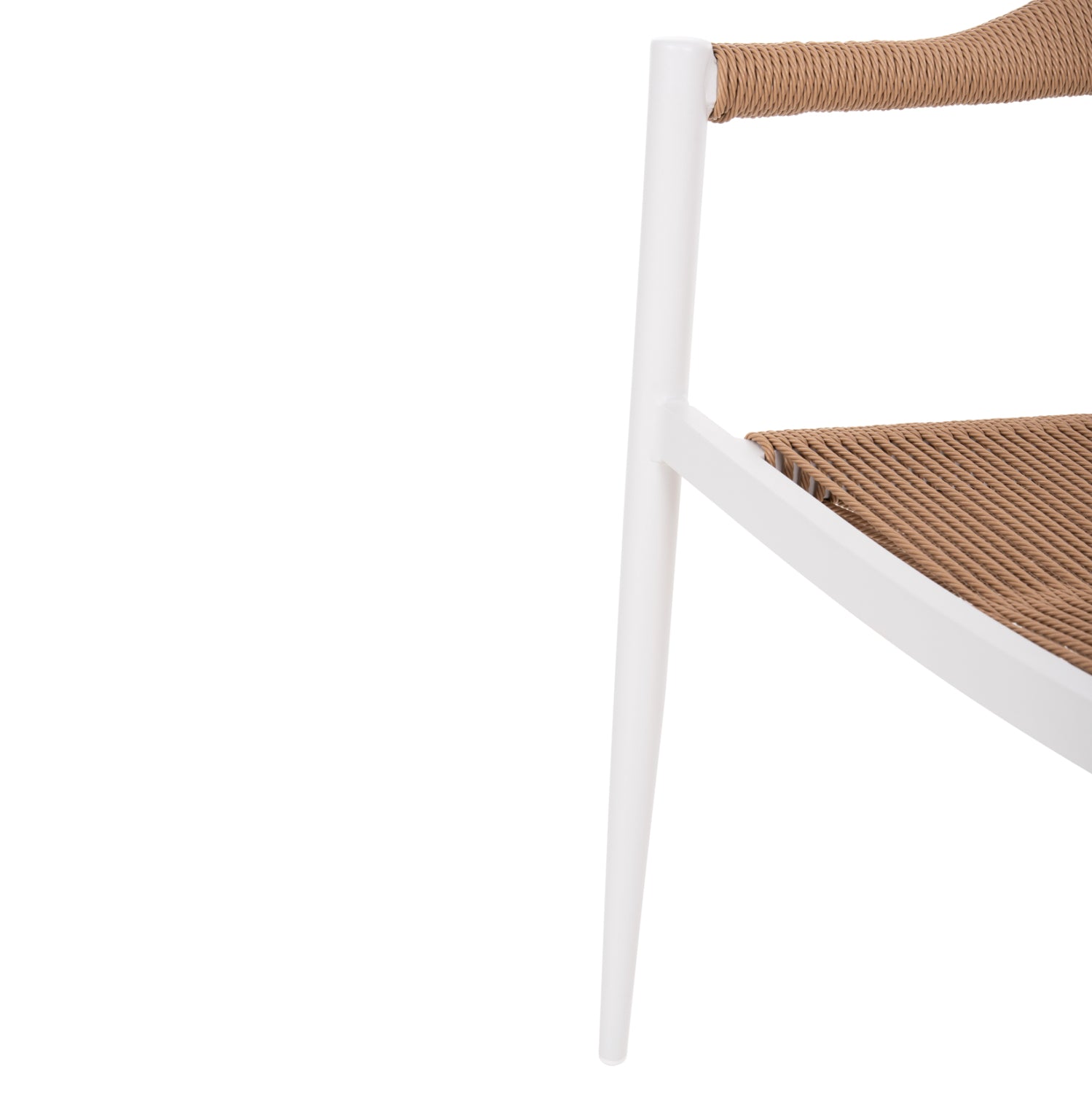 ΠΟΛΥΘΡΟΝΑ ΑΛΟΥΜΙΝΙΟΥ GRET HM5854.01 ΛΕΥΚΗ PE RATTAN ΜΠΕΖ 56x55,5x78Υεκ. - Pakobazaar