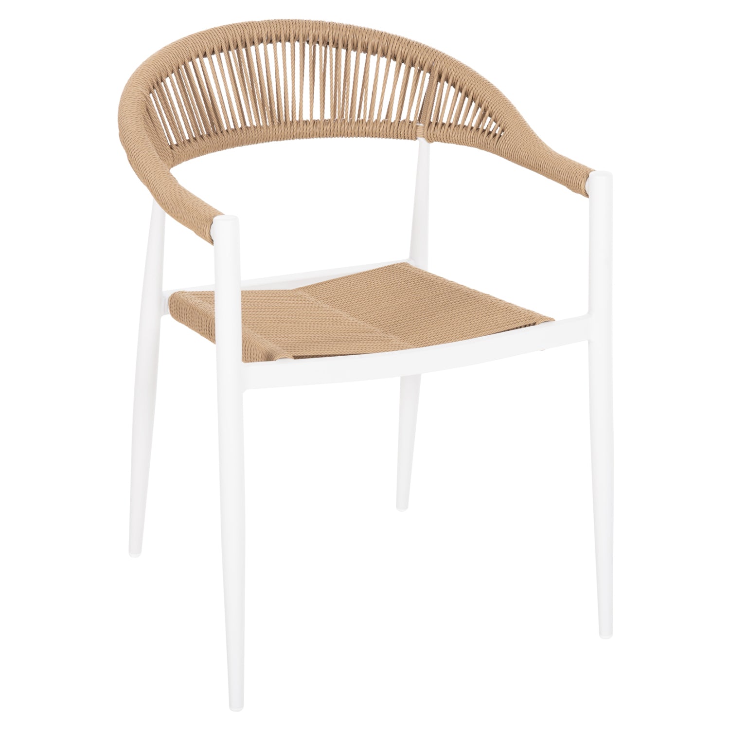 ΠΟΛΥΘΡΟΝΑ ΑΛΟΥΜΙΝΙΟΥ GRET HM5854.01 ΛΕΥΚΗ PE RATTAN ΜΠΕΖ 56x55,5x78Υεκ. - Pakobazaar