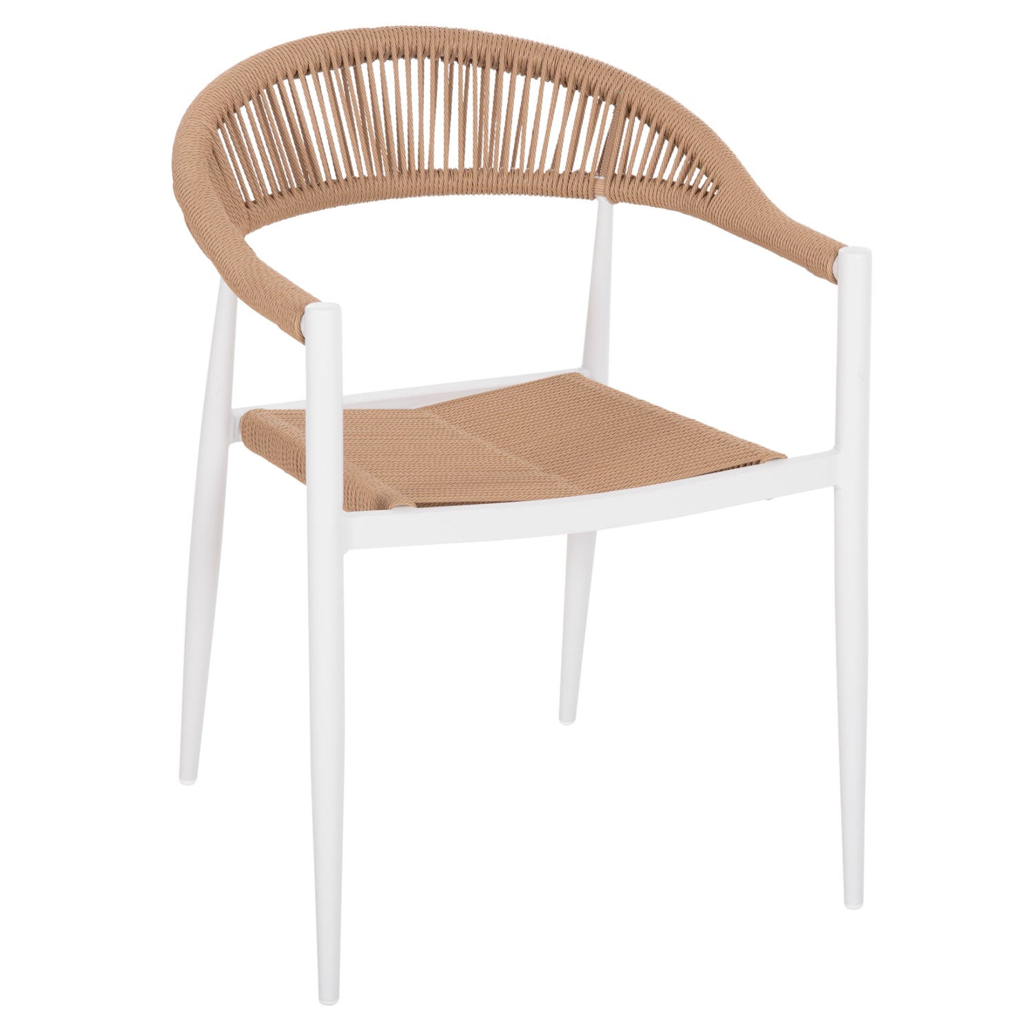 ΠΟΛΥΘΡΟΝΑ ΑΛΟΥΜΙΝΙΟΥ GRET HM5854.01 ΛΕΥΚΗ PE RATTAN ΜΠΕΖ 56x55,5x78Υεκ. - Pakobazaar