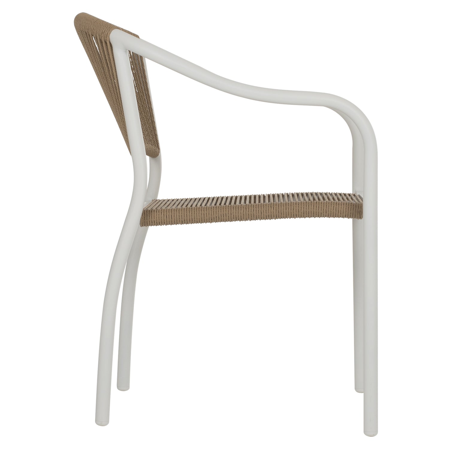 ΠΟΛΥΘΡΟΝΑ ΑΛΟΥΜΙΝΙΟΥ ΛΕΥΚΟ ΜΕ PE RATTAN WICKER HM5856.01 57x63x80Yεκ. - Pakobazaar