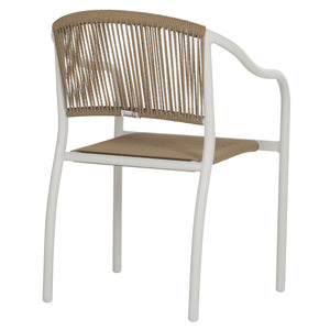 ΠΟΛΥΘΡΟΝΑ ΑΛΟΥΜΙΝΙΟΥ ΛΕΥΚΟ ΜΕ PE RATTAN WICKER HM5856.01 57x63x80Yεκ. - Pakobazaar
