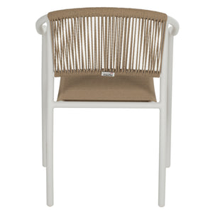 ΠΟΛΥΘΡΟΝΑ ΑΛΟΥΜΙΝΙΟΥ ΛΕΥΚΟ ΜΕ PE RATTAN WICKER HM5856.01 57x63x80Yεκ. - Pakobazaar