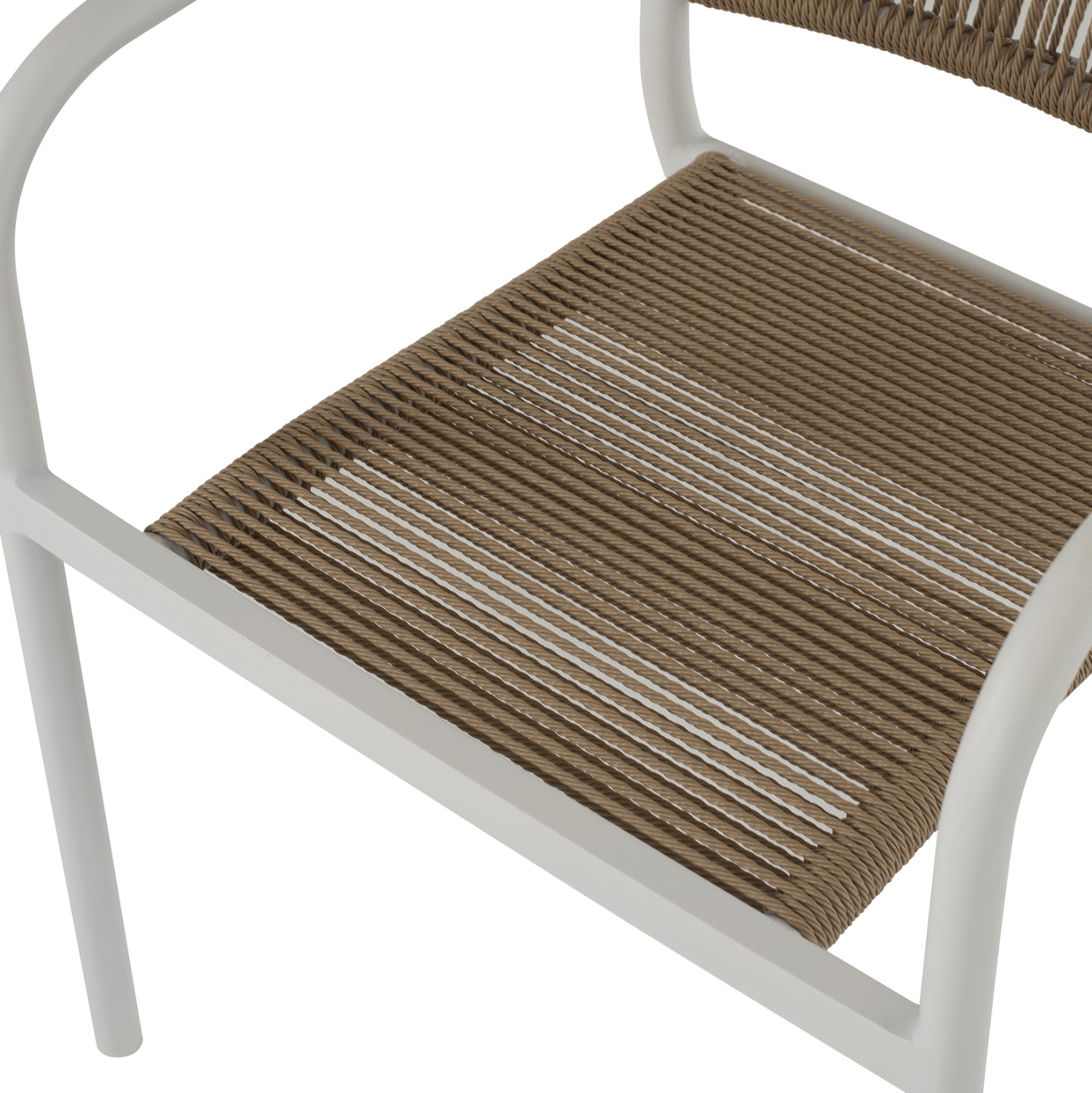 ΠΟΛΥΘΡΟΝΑ ΑΛΟΥΜΙΝΙΟΥ ΛΕΥΚΟ ΜΕ PE RATTAN WICKER HM5856.01 57x63x80Yεκ. - Pakobazaar